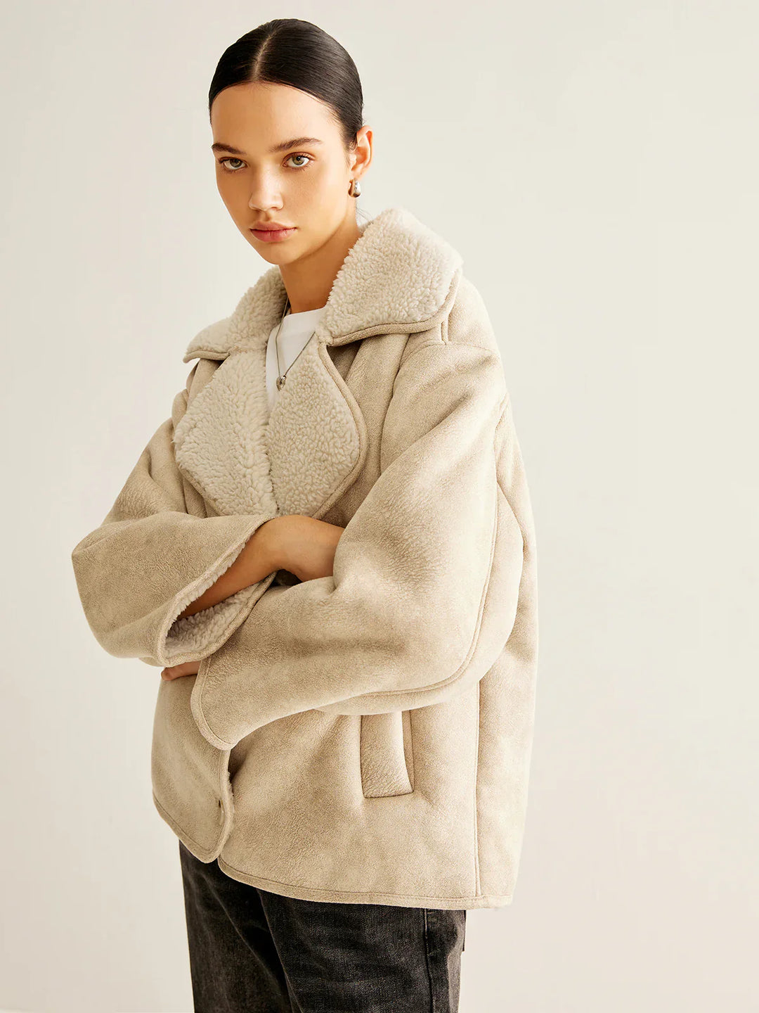 EB | Blend Button Fleecejacke