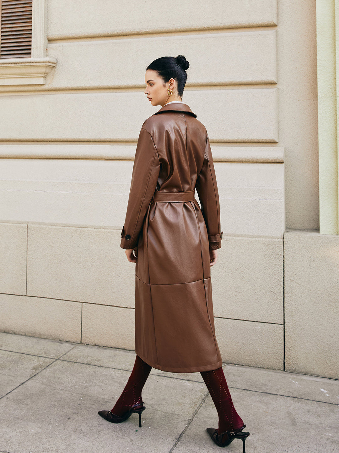 EB | Kunstleder Lange Jacke