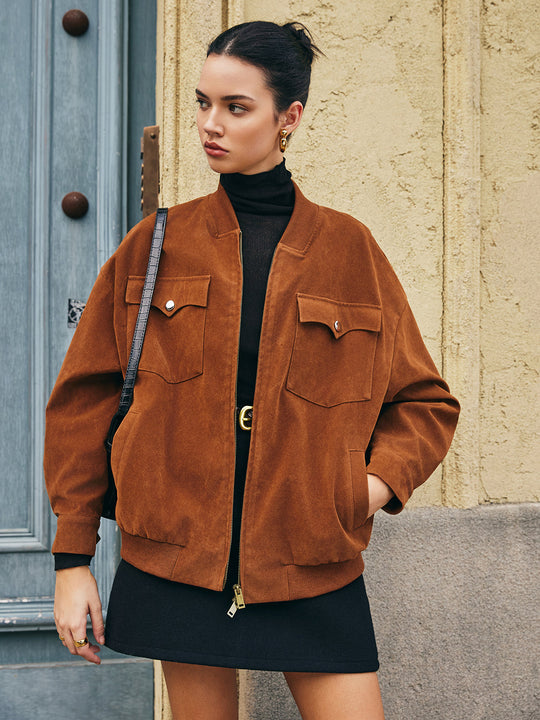 EB | Taschen Reißverschluss Wildlederjacke
