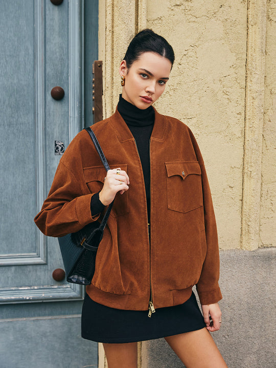 EB | Taschen Reißverschluss Wildlederjacke