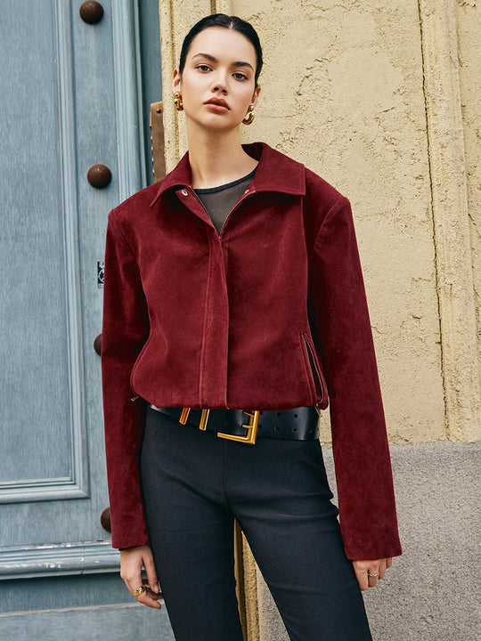 EB | Taschen Revers Wildlederjacke