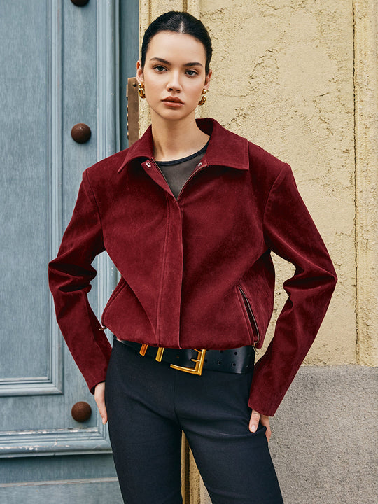 EB | Taschen Revers Wildlederjacke