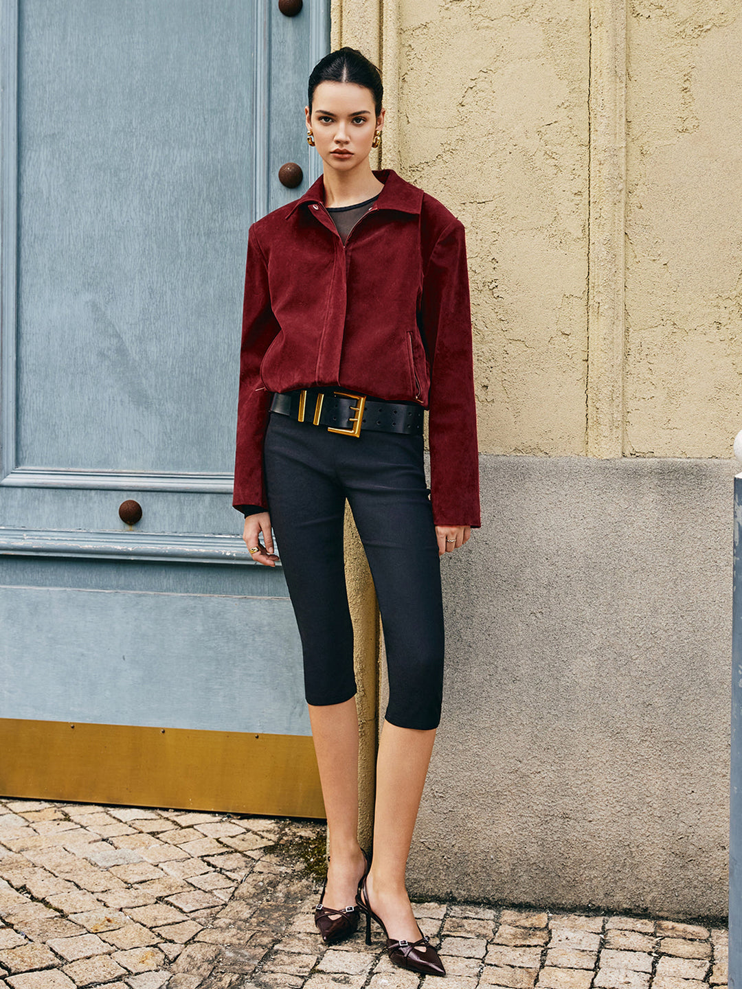 EB | Taschen Revers Wildlederjacke