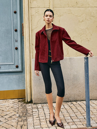 EB | Taschen Revers Wildlederjacke