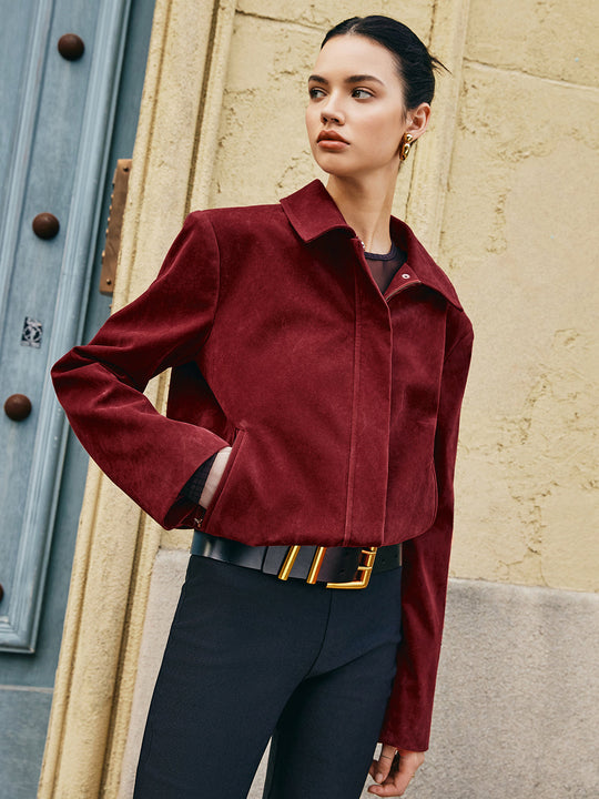 EB | Taschen Revers Wildlederjacke