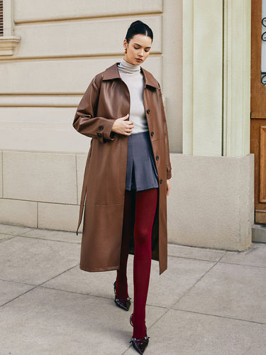 EB | Kunstleder Lange Jacke