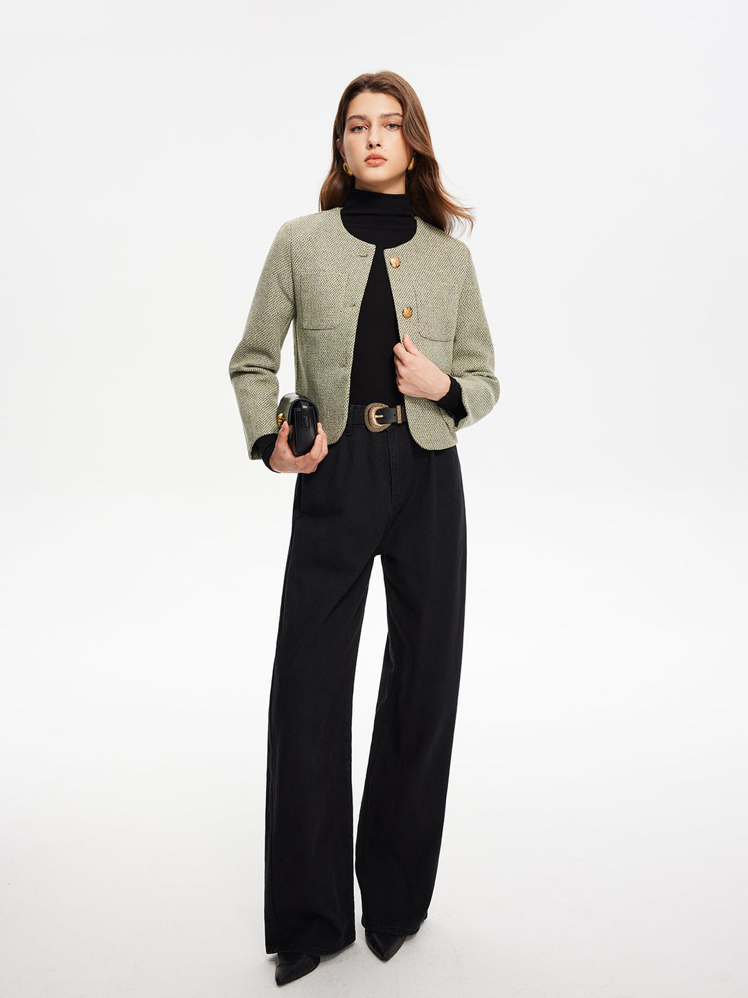 EB | Hals Taschen Tweedjacke