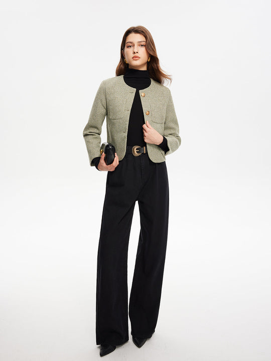 EB | Hals Taschen Tweedjacke