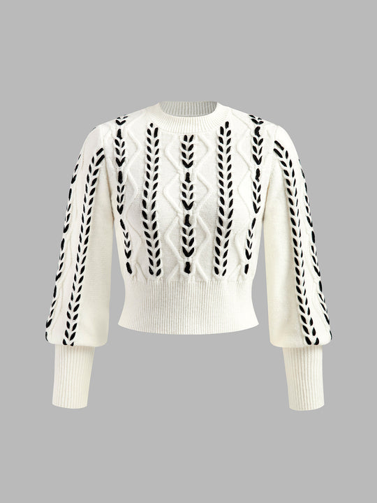 EB | Strickpullover mit Lochmuster Acrylmischung Elegant und Modern