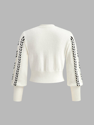 EB | Strickpullover mit Lochmuster Acrylmischung Elegant und Modern