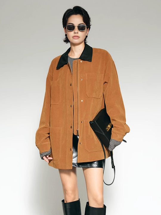 EB | Kragen Oversized Wildlederjacke