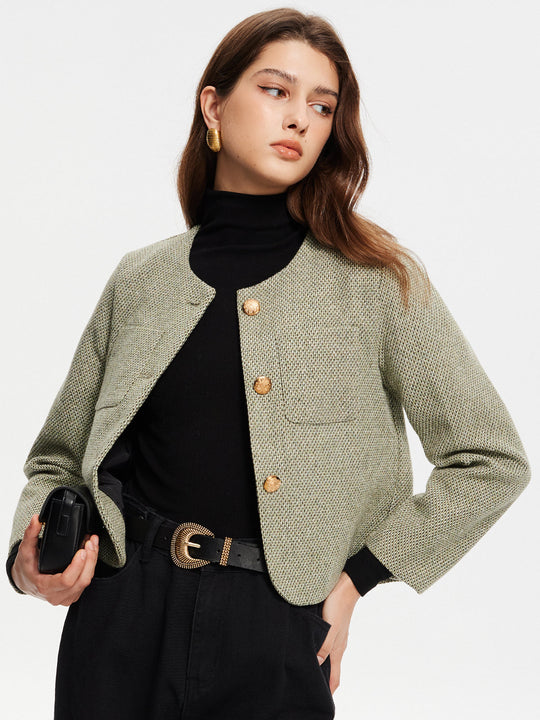 EB | Hals Taschen Tweedjacke