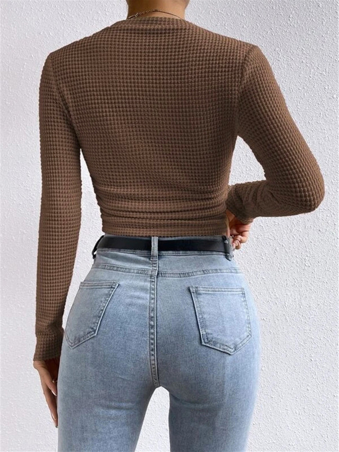 EB | Slim-Pullover im Waffelmuster