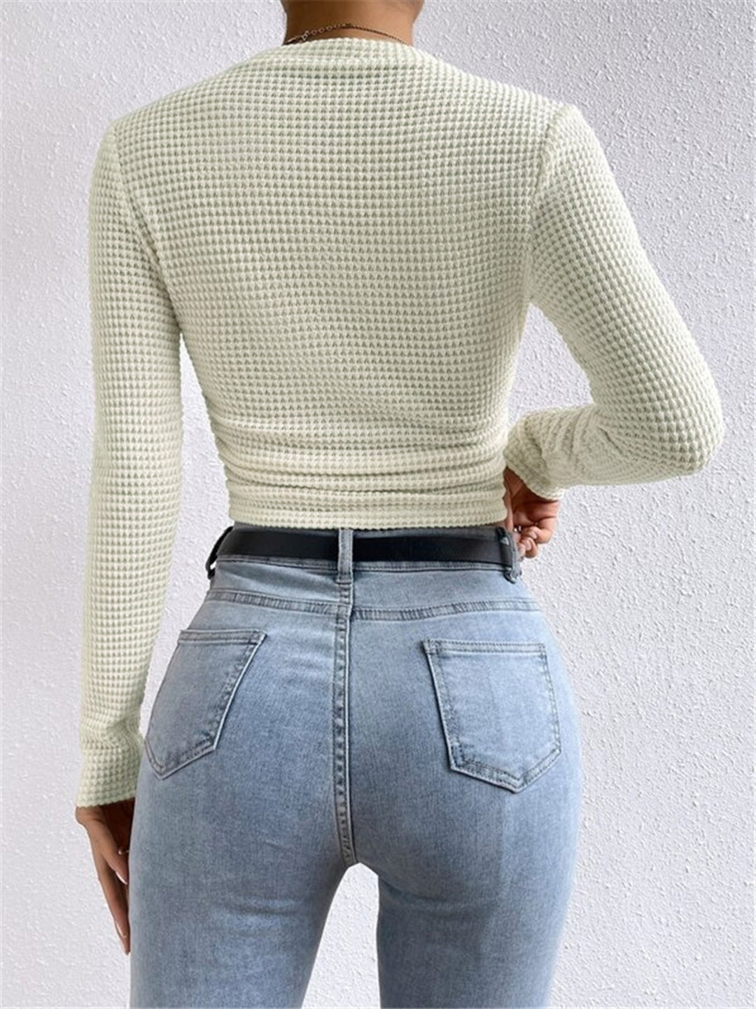 EB | Slim-Pullover im Waffelmuster