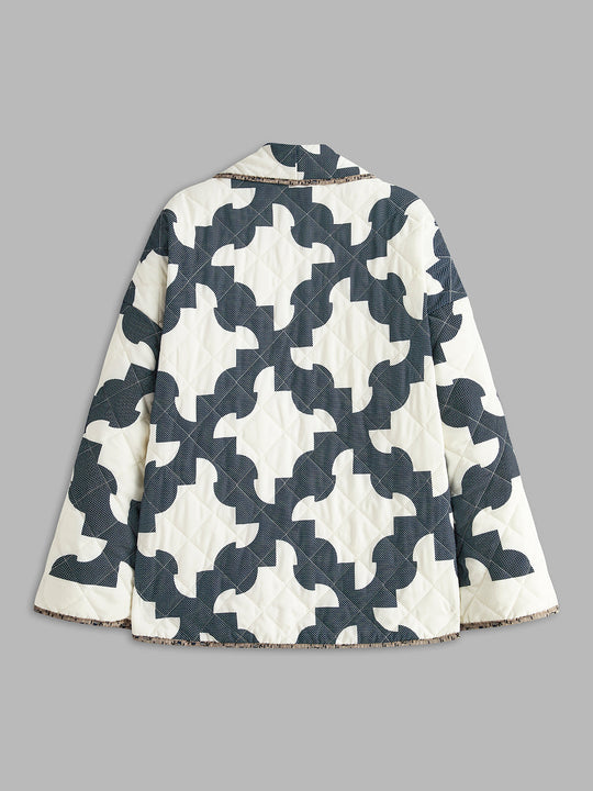 EB | Blockbedruckte Warme Jacke
