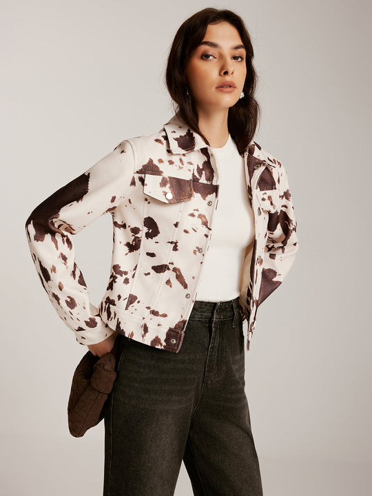 EB | Gedruckte Tweed Kurzjacke