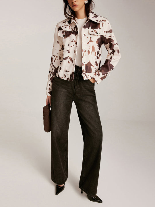 EB | Gedruckte Tweed Kurzjacke