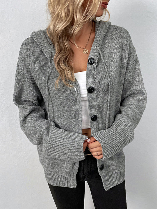 EB | Lässige Strickjacke mit Knopfverschluss Weich und Warm Perfekt Zum Layering