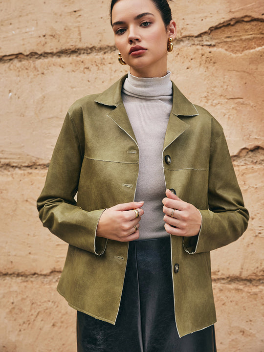 EB | PU-Leder Gerade Jacke