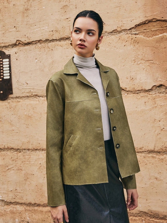 EB | PU-Leder Gerade Jacke