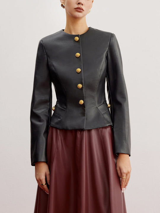 EB | Kunstleder Slim Jacke