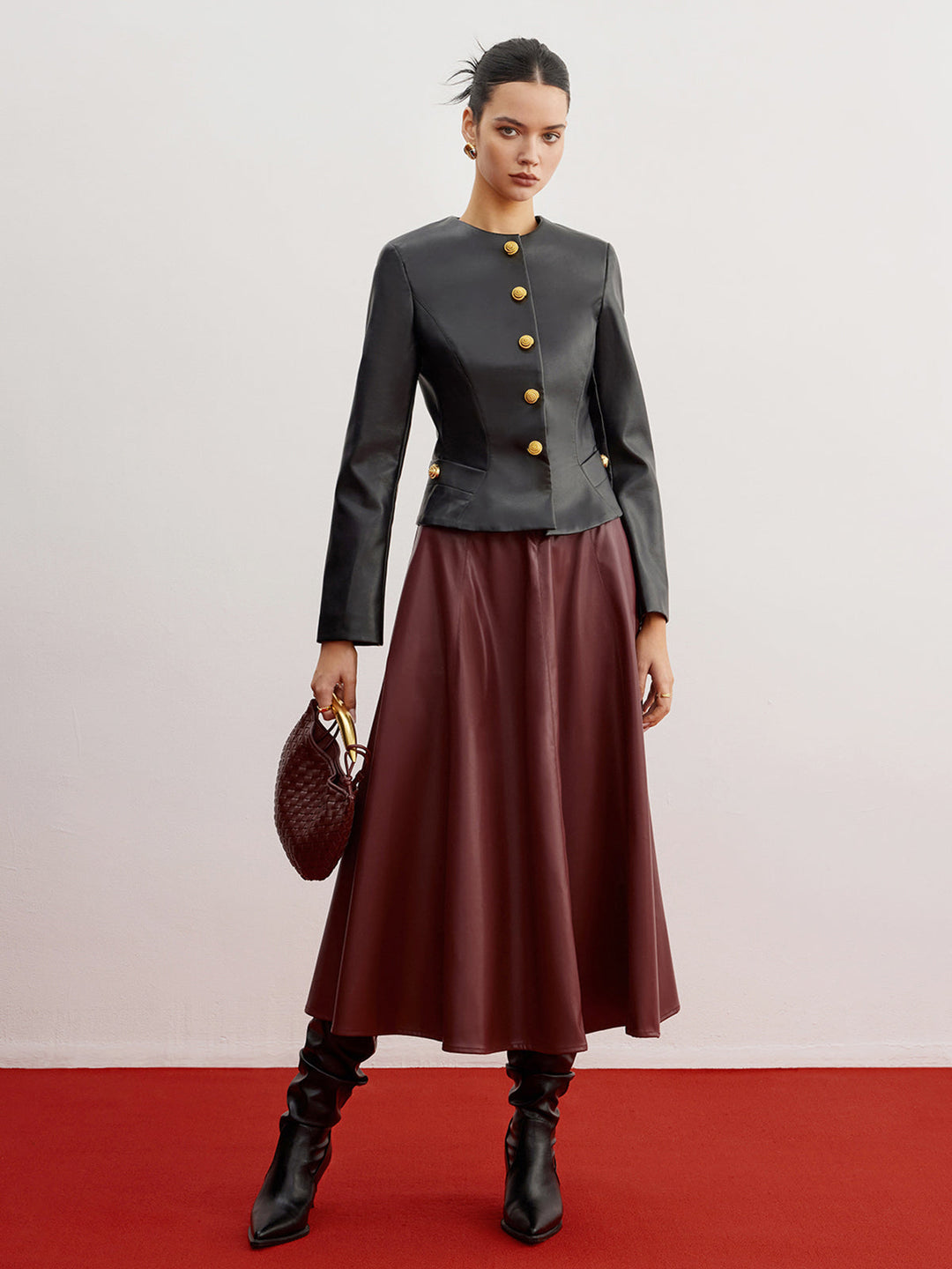 EB | Kunstleder Slim Jacke