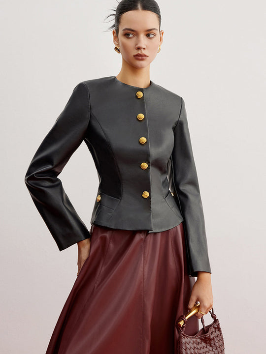 EB | Kunstleder Slim Jacke
