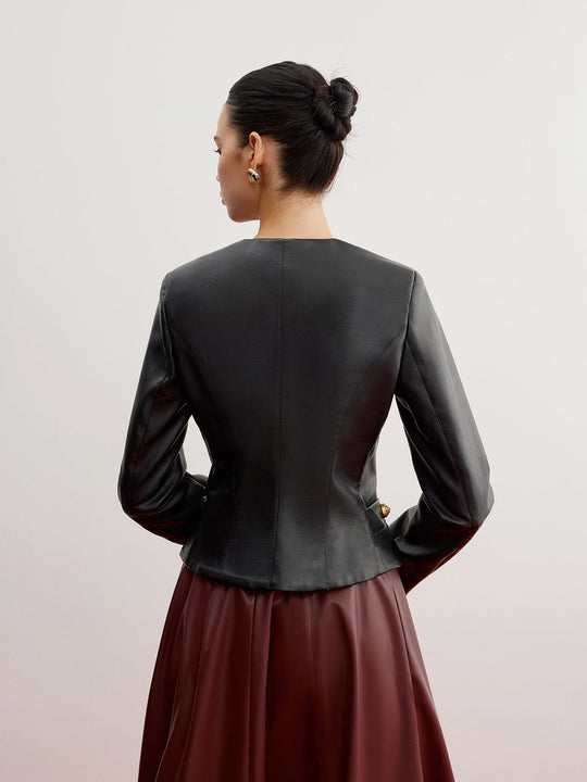 EB | Kunstleder Slim Jacke