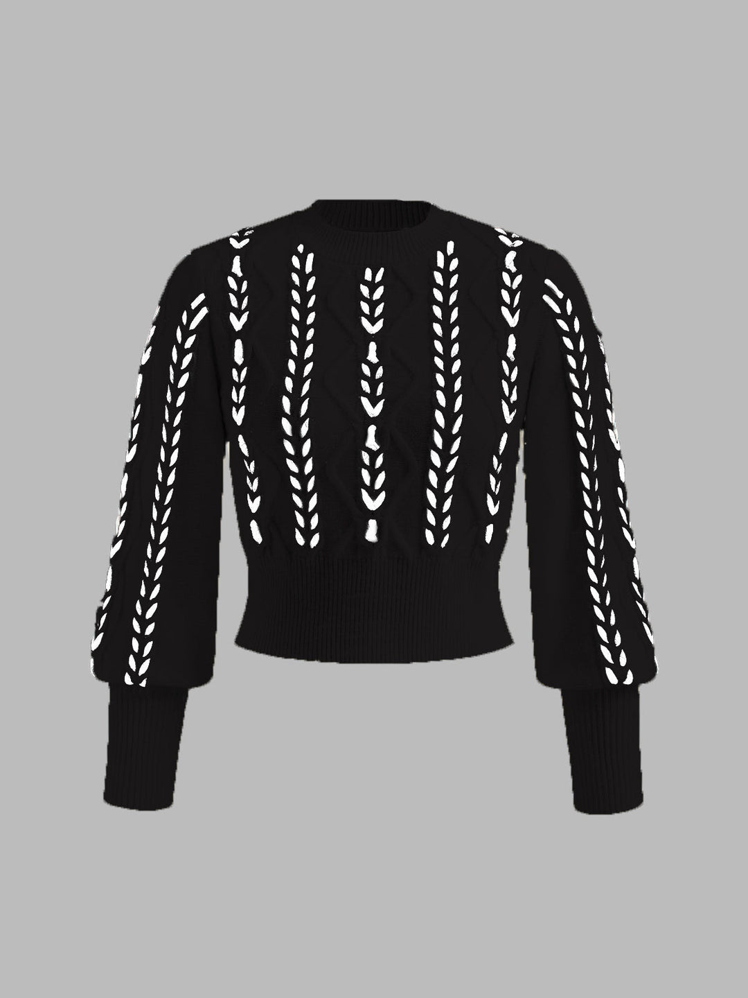 EB | Strickpullover mit Lochmuster Acrylmischung Elegant und Modern