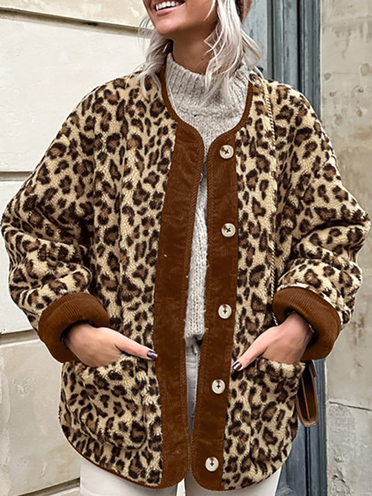 EB | Trim Minky Leopard Jacke