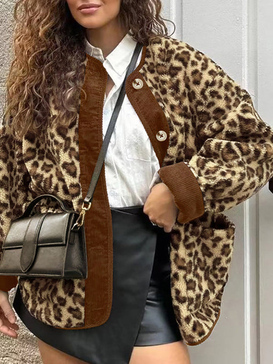 EB | Trim Minky Leopard Jacke