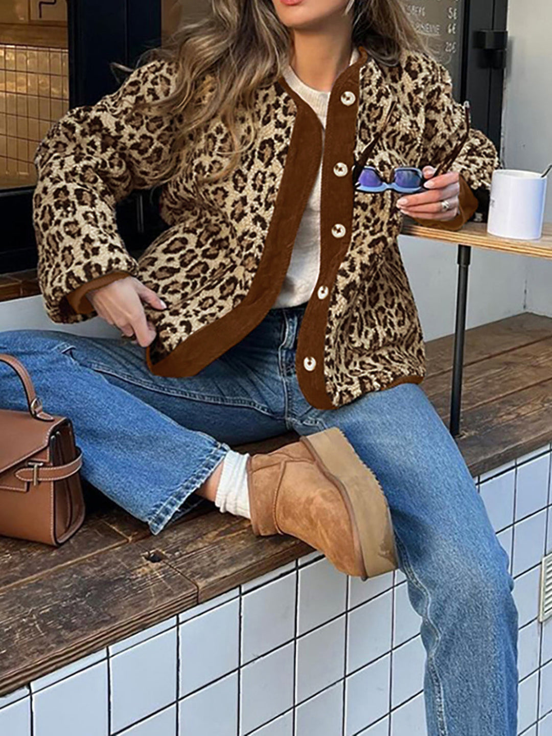 EB | Trim Minky Leopard Jacke