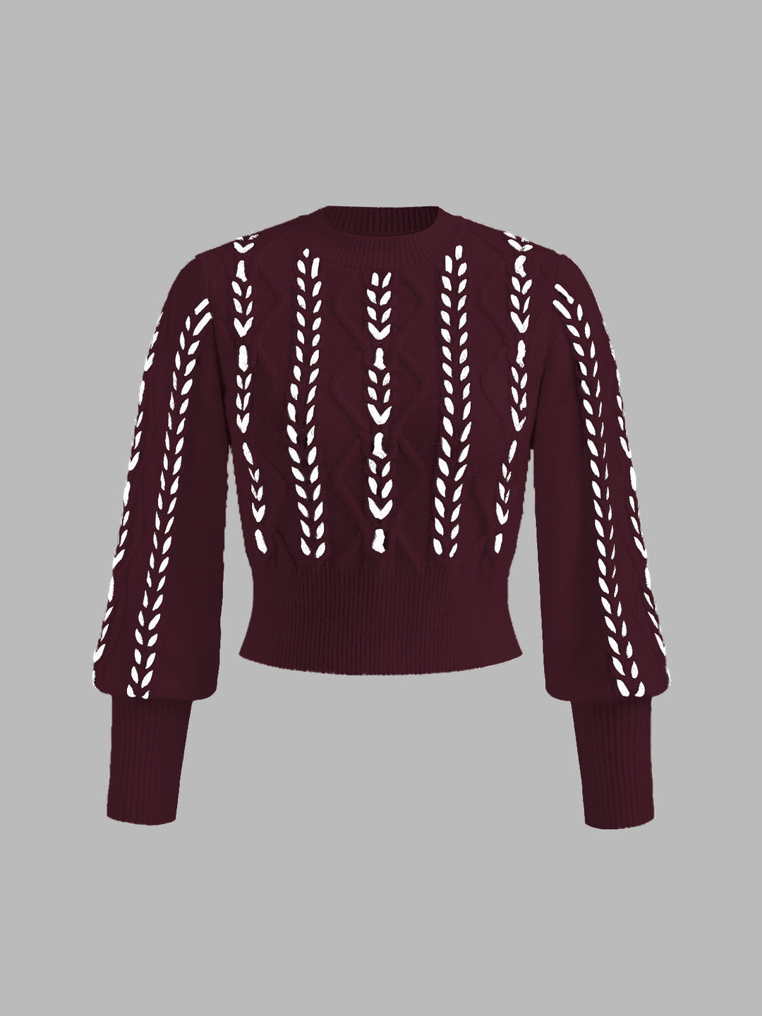 EB | Strickpullover mit Lochmuster Acrylmischung Elegant und Modern