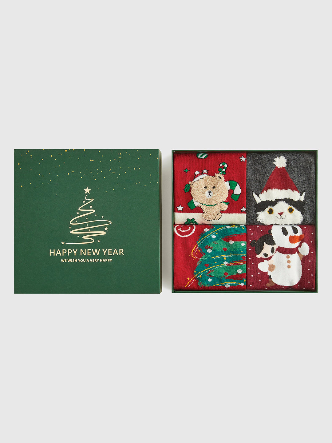 EB | Cartoon Weihnachtsgeschenkbox mit Socken