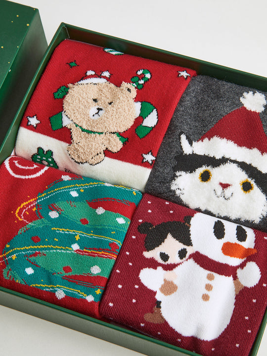 EB | Cartoon Weihnachtsgeschenkbox mit Socken