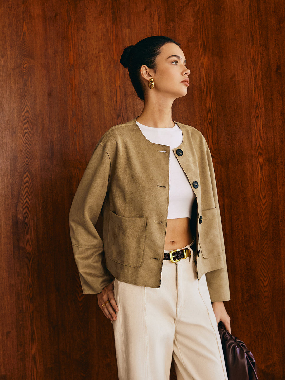 EB | Taschenbreasted Wildlederjacke