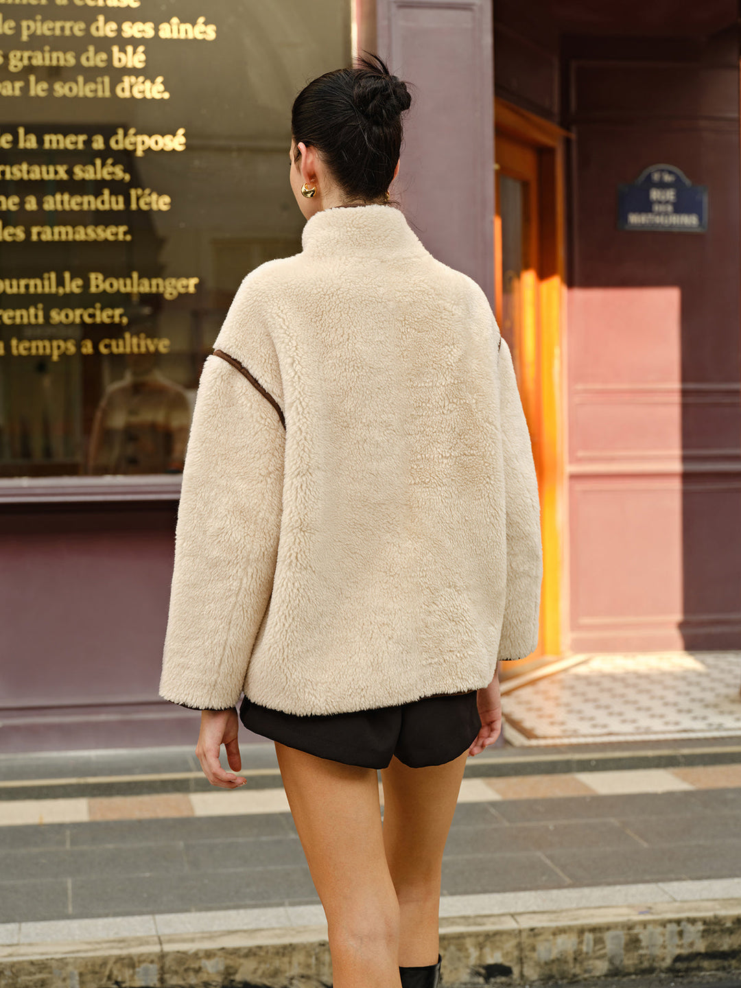 EB | Kontrastpaspel Fleecejacke