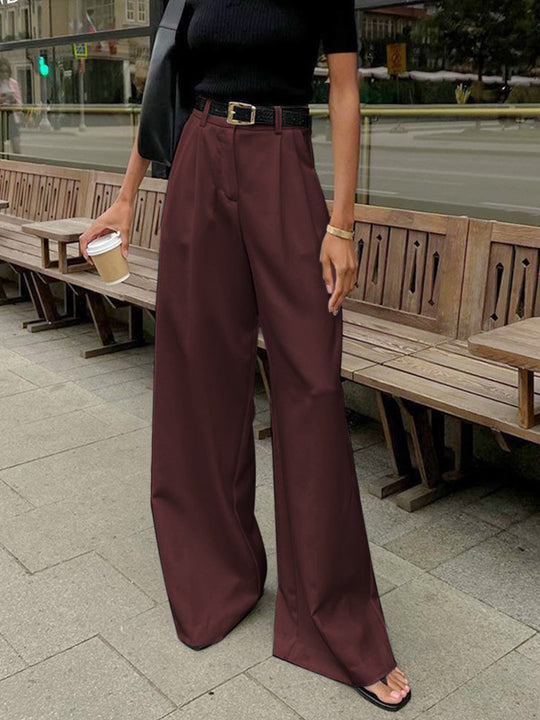 EB | Elegante Hose mit Weitem Bein Ohne Gürtel