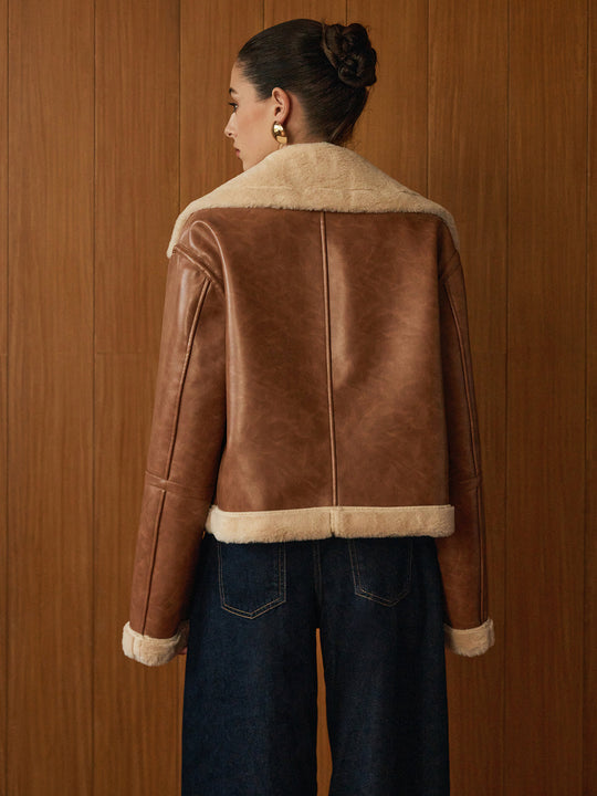 EB | Kunstleder Reißverschlussjacke