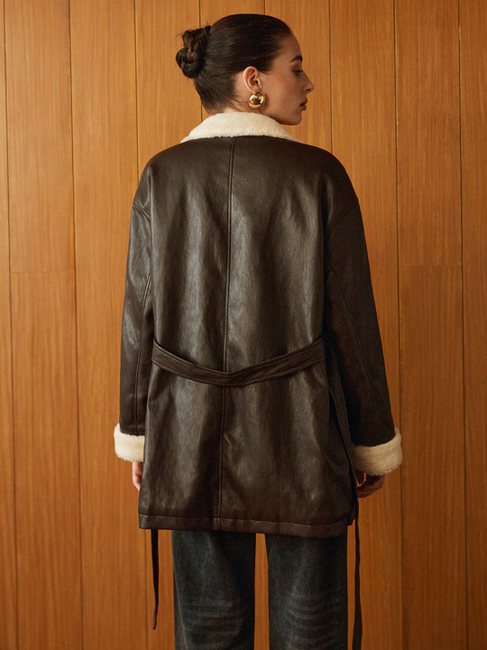 EB | PU-Leder Gurtjacke