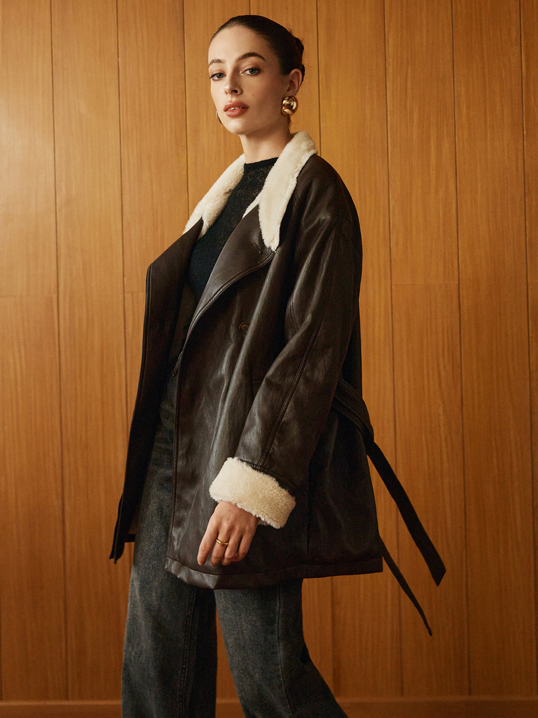 EB | PU-Leder Gurtjacke