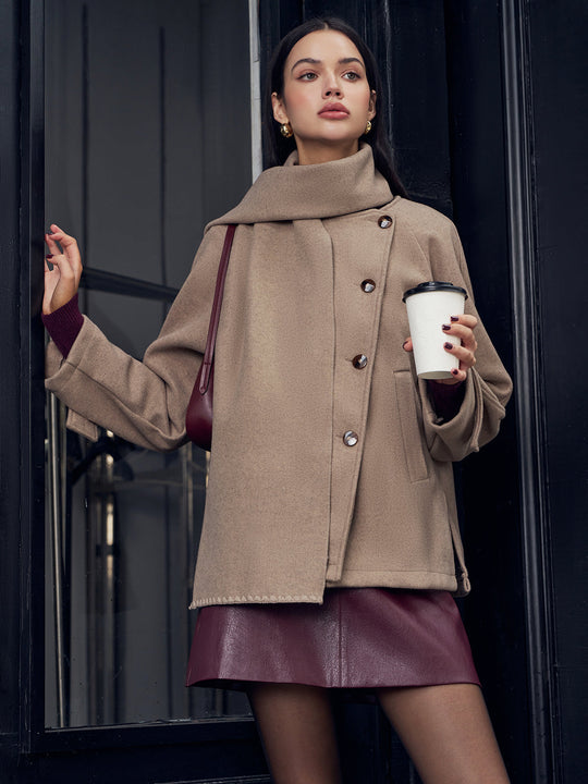 EB | Jacke mit passendem Knopf-Schal