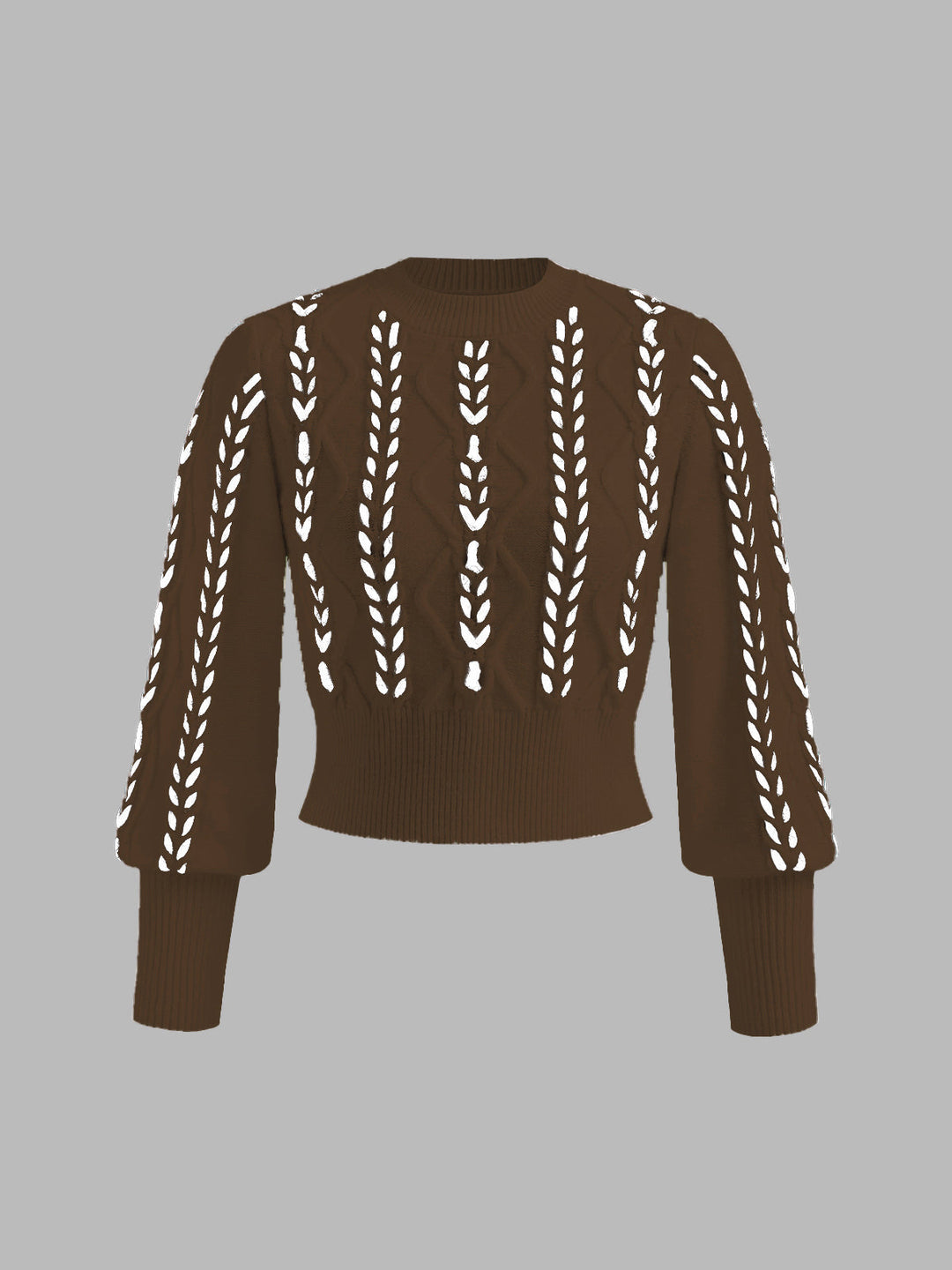 EB | Strickpullover mit Lochmuster Acrylmischung Elegant und Modern