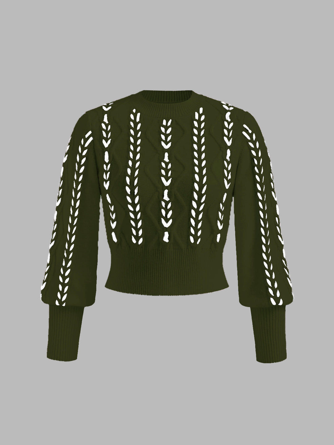 EB | Strickpullover mit Lochmuster Acrylmischung Elegant und Modern