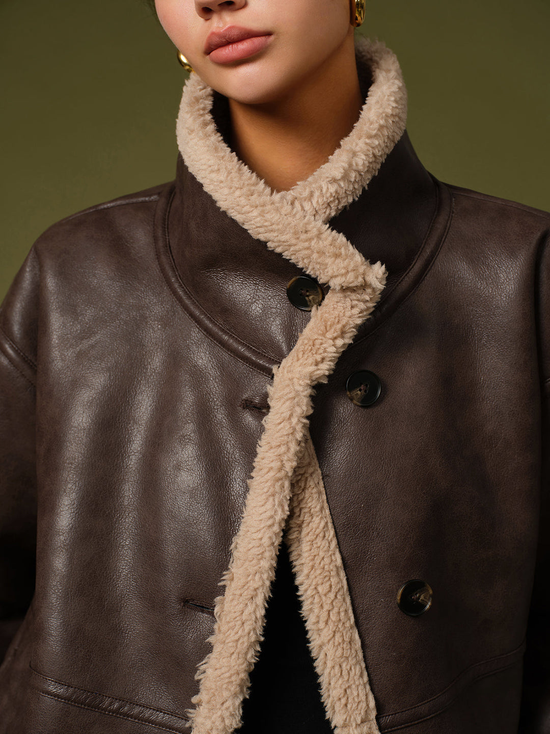 EB | PU Leder Warme Jacken