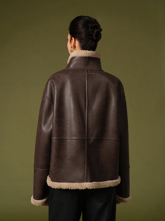EB | PU Leder Warme Jacken