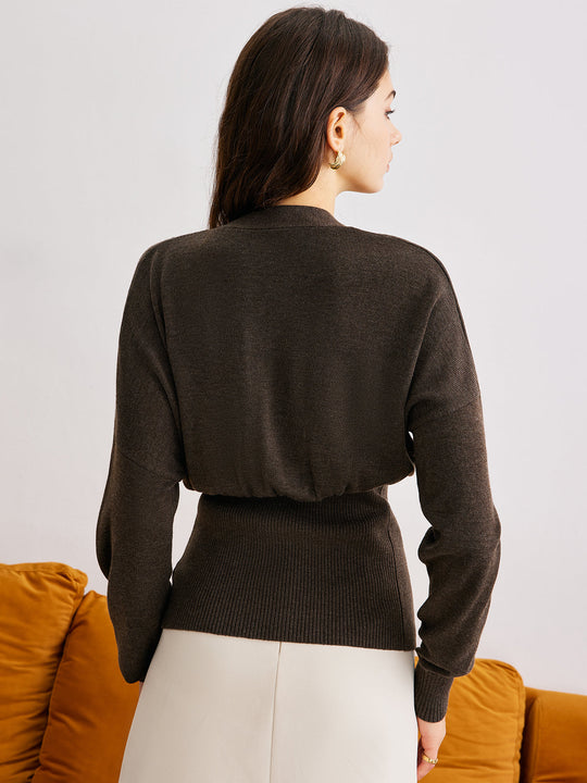 EB | Cardigan mit Knöpfen Rippstrick Tailliert Elegant und Bequem