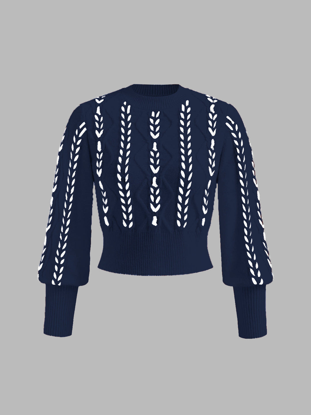 EB | Strickpullover mit Lochmuster Acrylmischung Elegant und Modern