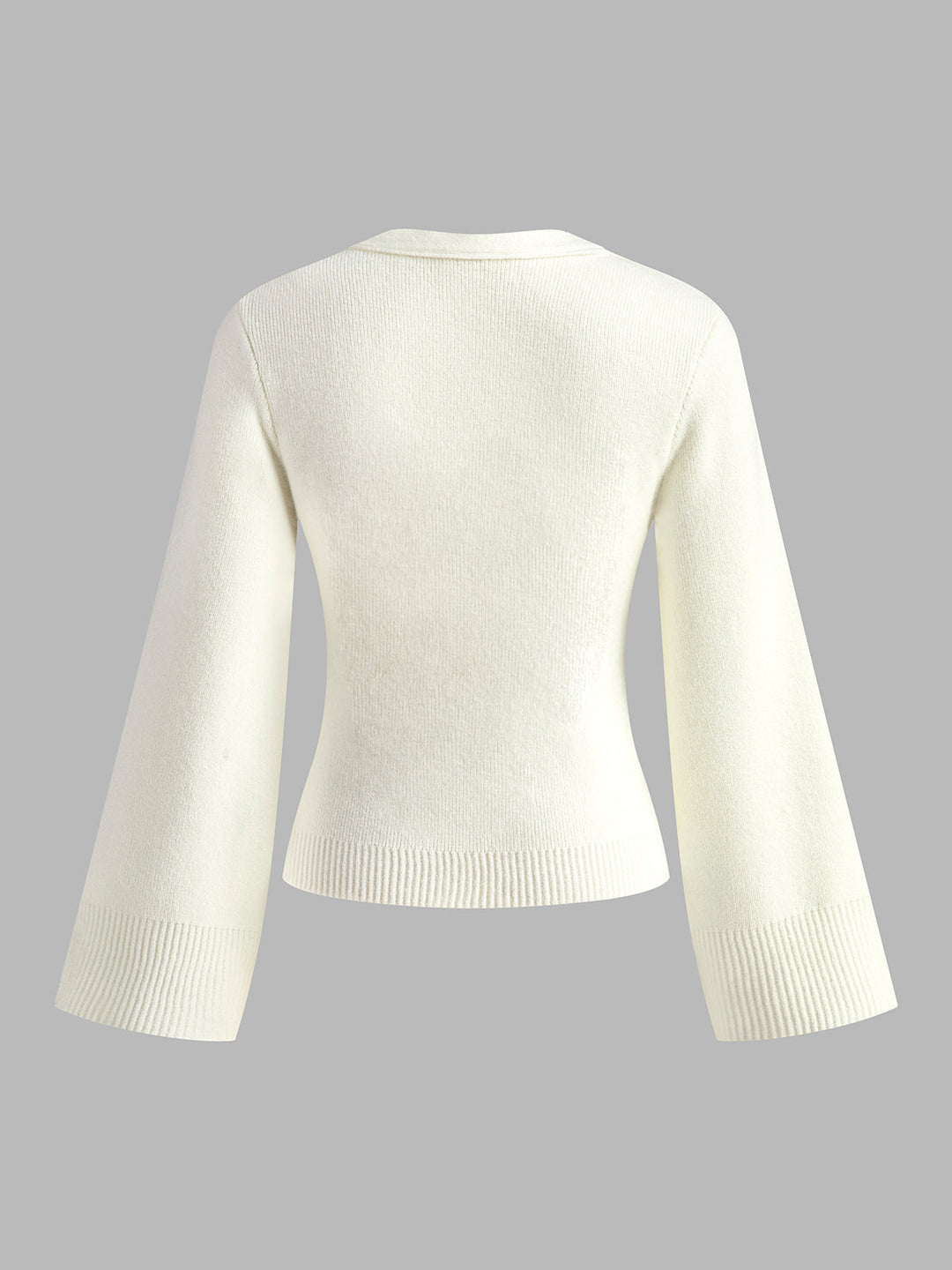 EB | Strickcardigan mit V-ausschnitt Taschen und Knöpfe Zeitloser Komfort