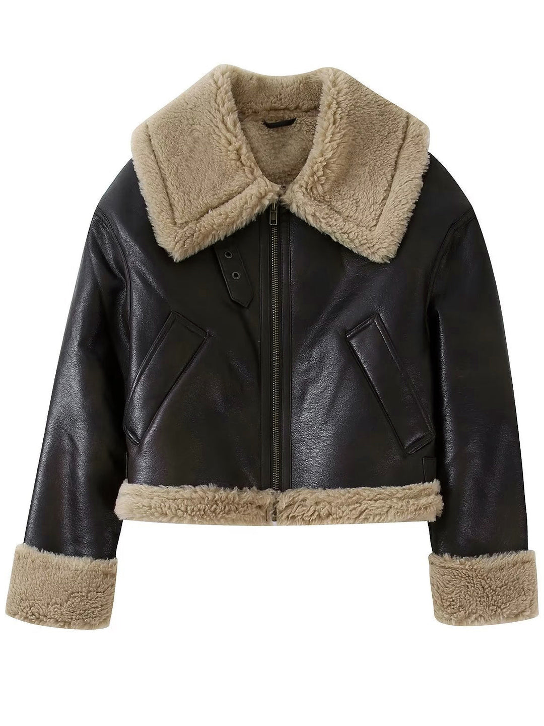 EB | Kunstleder Reißverschlussjacke